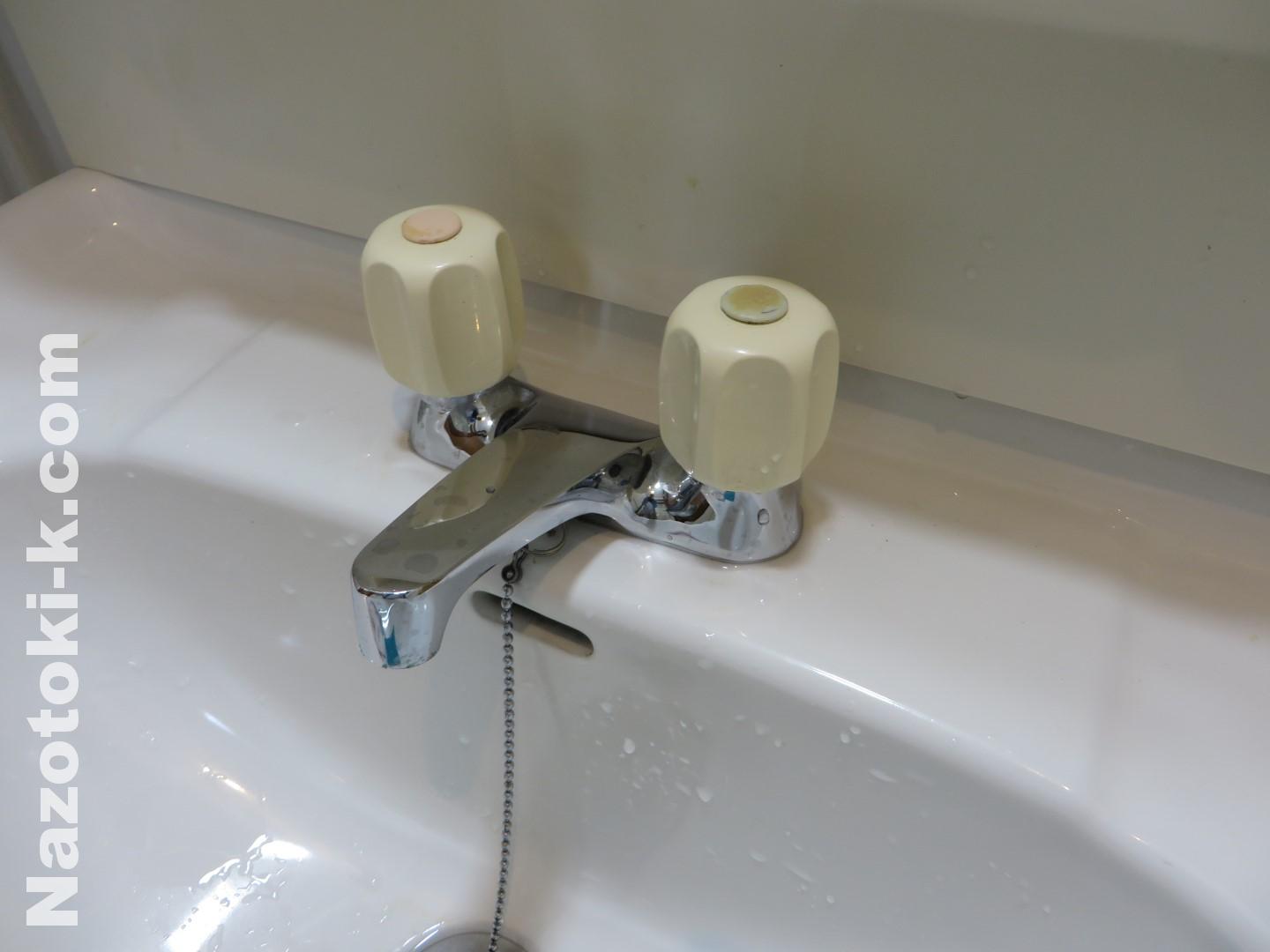 洗面台の水栓ハンドルつまみの交換